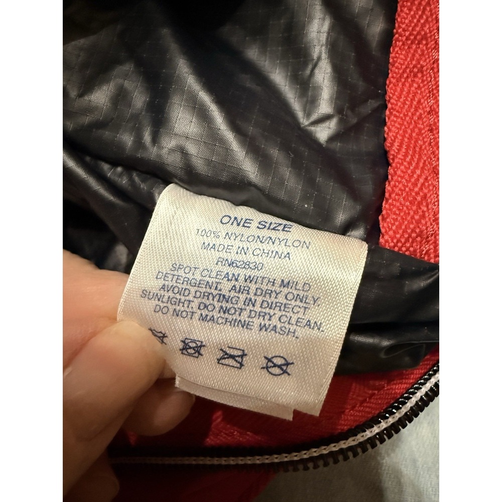 Lands End Packable Backpack Red Blue Black Lightweight Ripstop Nylon Travel Bag - Picture 12 of 13